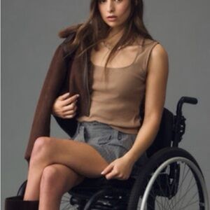 ANTHROPOLOGIE MAEVE Tan Sleeveless Top, size m